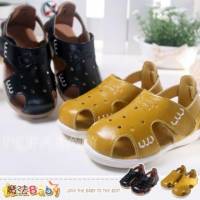 魔法Baby~【KUKI酷奇】真皮製造舒適透氣涼鞋 寶寶鞋 男童鞋 黑.黃 ~sh2556