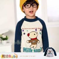 【魔法Baby】DODOMO品牌~MILK SOUL小熊半高領長袖TEE 上衣~男女童裝~k29116