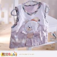 【魔法Baby】百貨專櫃正品LE18品牌~睡帽小熊細雪絨背心外套~男女童裝~k29543