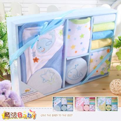 嬰兒禮盒(9件組)~百貨專櫃正品~魔法Baby~c0082