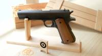 日本原木橡皮筋槍-白朗寧Browning M1911