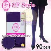 【SF_Style】90丹高彈力心機顯瘦褲襪 紫