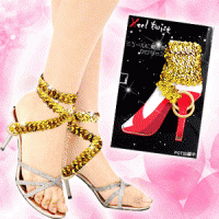 【Aya_Style】奢華風-時尚晶燦腳踝亮片環帶 時尚金