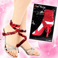 【Aya_Style】奢華風-時尚晶燦腳踝亮片環帶 魅力紅