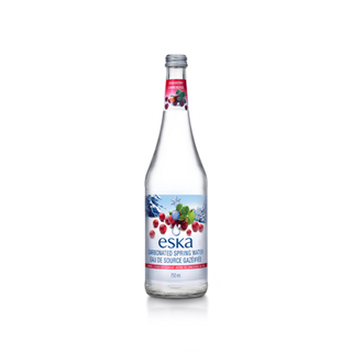 加拿大eska愛斯卡蔓越莓氣泡冰川水 玻璃瓶 750mlx12瓶 (箱)