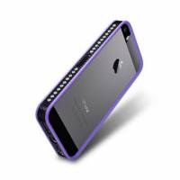 iPhone 5 5s- 奢華版保護套-水晶紫