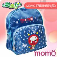 MOMO-歡樂谷毛毛蟲尼龍後背包 藍