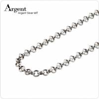 【ARGENT銀飾】單鍊系列「小圓鍊 染黑 」純銀項鍊 鍊寬2mm