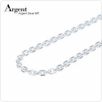 【ARGENT銀飾】單鍊系列「方格鍊」純銀項鍊 鍊寬2.5mm