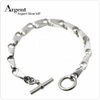 【ARGENT銀飾】型男系列「銀鎖」純銀手鍊