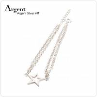 【ARGENT銀飾】星星系列「流星」 雙鍊 純銀手鍊