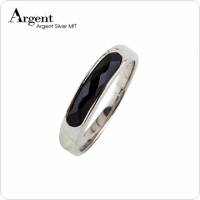 【ARGENT銀飾】美鑽尾戒系列「黑色約定」純銀戒指