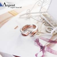【ARGENT銀飾】造型系列「緣定今生 玫瑰金.女 」純銀戒指