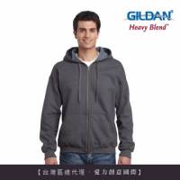 GILDAN 總代理-100 美國棉 素面經典復古連帽拉鏈外套-276C粗花呢色