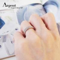 【ARGENT銀飾精品】K白金真鑽系列－女戒「真愛滿溢 R02女.細版 」14K金戒指 36顆鑽 Diamond 結婚戒指