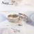 【ARGENT銀飾精品】K白金真鑽系列－男女對戒－「真愛滿溢 R02寬+細版 」14K金戒指 一對價