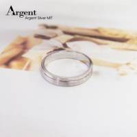 【ARGENT銀飾精品】K白金真鑽系列－男戒「珍藏愛情 R35男.寬版 」14K金戒指素面造型 結婚訂婚求婚戒指