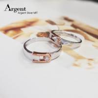 【ARGENT銀飾精品】K白金真鑽系列－男女對戒－「情愛戀框 R55寬+細版 」14K金戒指 一對價 求婚訂婚結婚戒指