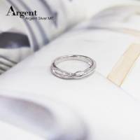 【ARGENT銀飾精品】K白金真鑽系列－女戒「真愛擁久 R52女.細版 」14K金戒指素面造型 結婚訂婚求婚戒指