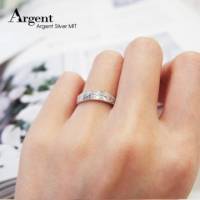 【ARGENT銀飾精品】K白金真鑽系列－女戒「織夢幸福 T016女.細版 」14K金戒指 19顆鑽 Diamond 結婚戒指