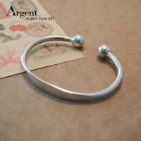 【ARGENT銀飾】手環系列「環珠」純銀手環 素面可加購刻字