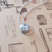 【ARGENT銀飾】單鑽系列「閃鑽 白鑽 」純銀項鍊