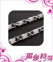 迴紋針造型銀白K鍊