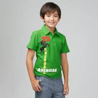 CHEROKEE 男童數字貼布繡POLO衫 草綠