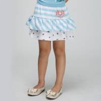 CHEROKEE 女童雙層拼接短裙 淺藍