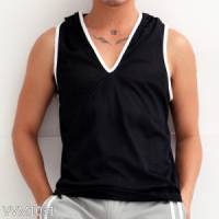 【KUBAS背心】金屬壓光洞洞布連帽男背心