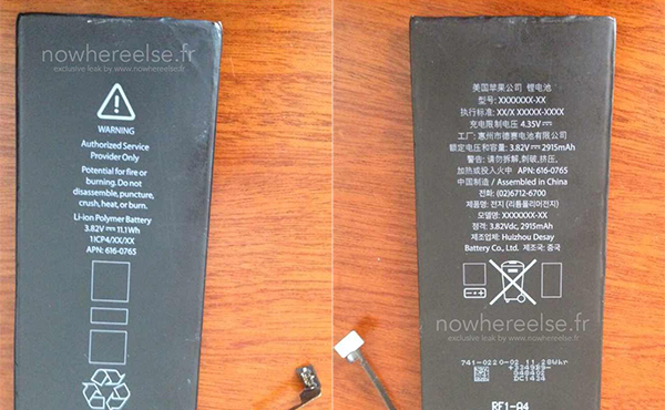 巨屏 iPhone 持航力超強: 電池實物流出