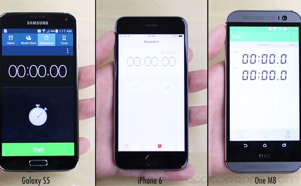 iPhone 6 vs HTC M8 / Galaxy S5 實測速度, 多任務效能比拼 [影片]