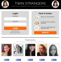 Twin Strangers網站幫助你找到像你的人