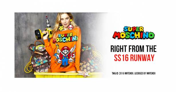 知名服裝品牌Moschino與超級瑪利歐合作，推出Super Moschino系列服飾