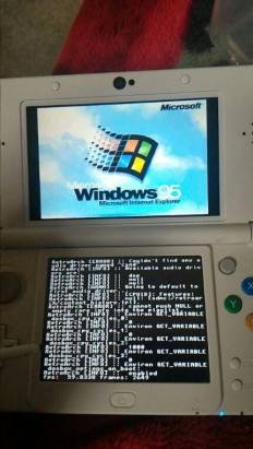 國外玩家在New3DS主機上運行Windows 95系統