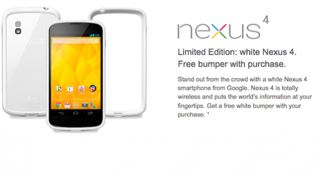 在美國 Google Play 買白色 Nexus 4 會送 Bumper，順道進來看看開箱動手玩影片吧