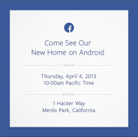 4月4日發佈會 基於Android系統的Facebook手機要來了